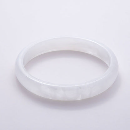 Brown, White, Red, Cream, Blue, Pink, Green, Teal Marble Thin Acrylic Resin Bangle Bracelet | WA-04423 ~ WA-04430