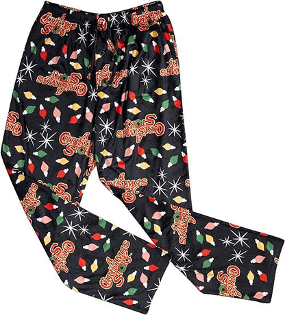 Brushed Fleece Holiday Lights PJs Lounge Pants Unisex Pajamas