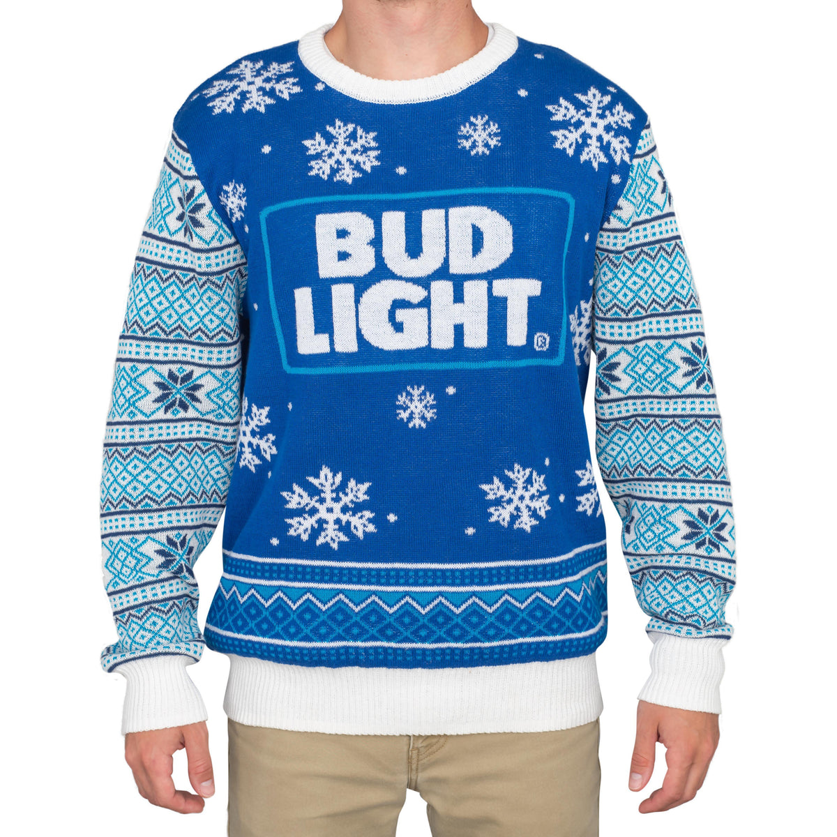 Bud Light Logo Adult Unisex Ugly Christmas Sweater