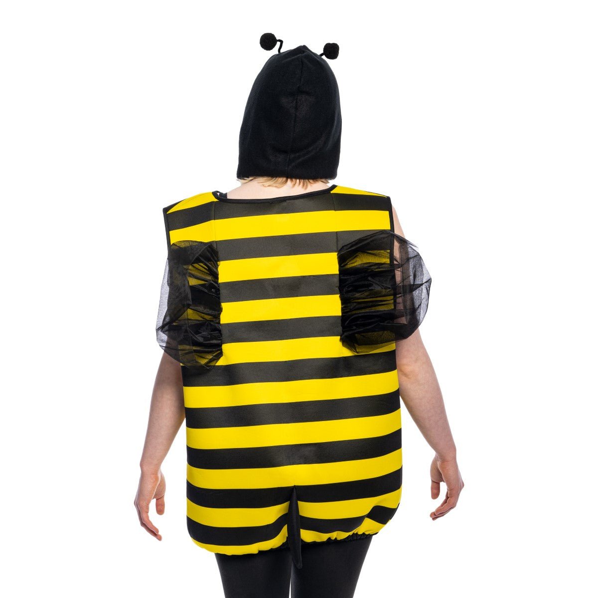 Bumble Bee Halloween Costume with Adjustable Hat Head Piece Pull On Cosplay for Womens