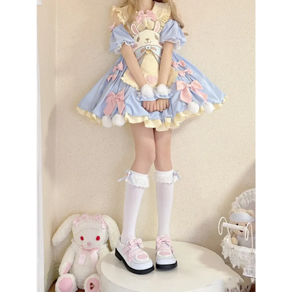 Pastel Lolita Bunny Bow Dress