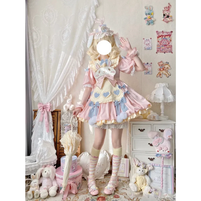 Pastel Lolita Bunny Bow Dress