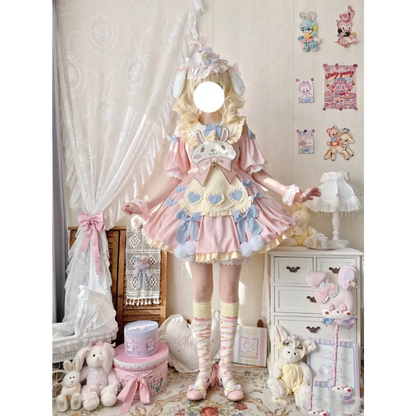 Pastel Lolita Bunny Bow Dress