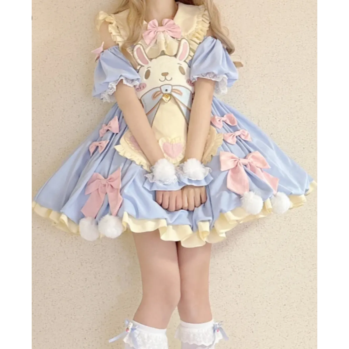 Pastel Lolita Bunny Bow Dress