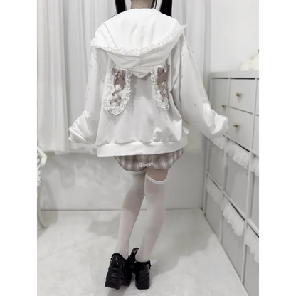 Kawaii Harajuku Bunny Ear Hoodie