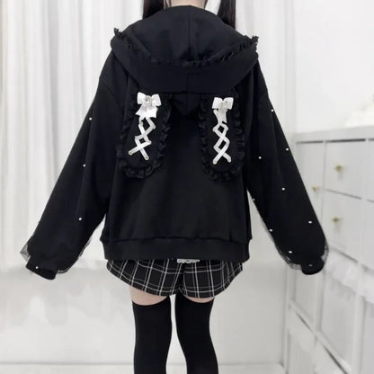 Kawaii Harajuku Bunny Ear Hoodie