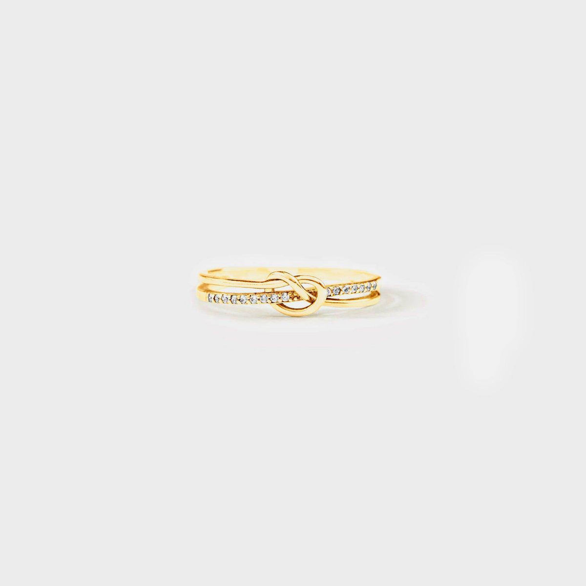 925 Sterling Silver Double-Layered Knot Ring for Women
