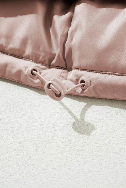 Turtleneck Zip Up Long Sleeve Winter Coat for Women