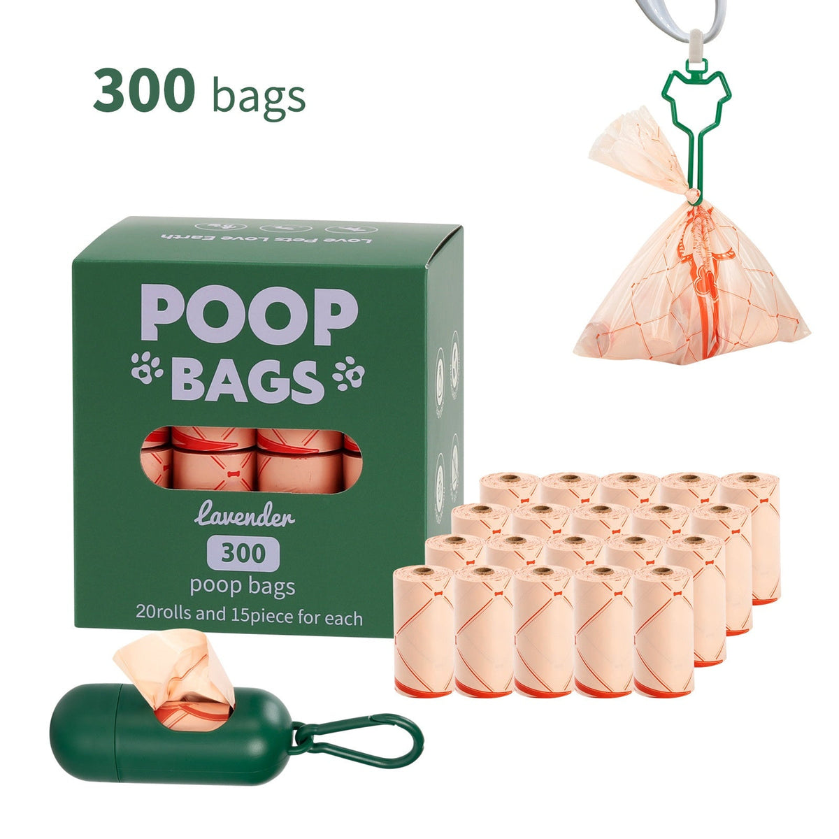 Handle Dog Waste Bag EPI Vest Poop Picking Bags Degradable Cat Litter Bag