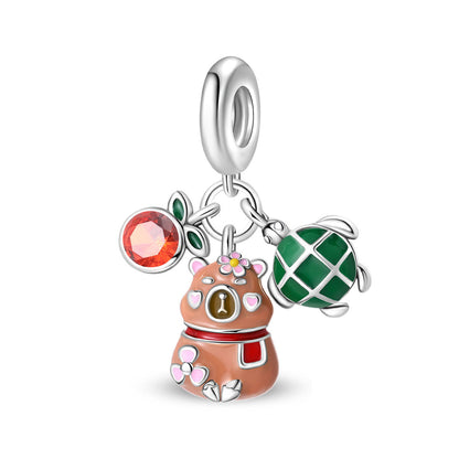 Silver-Plated Cute Pet Animal Beaded Bracelet For Women