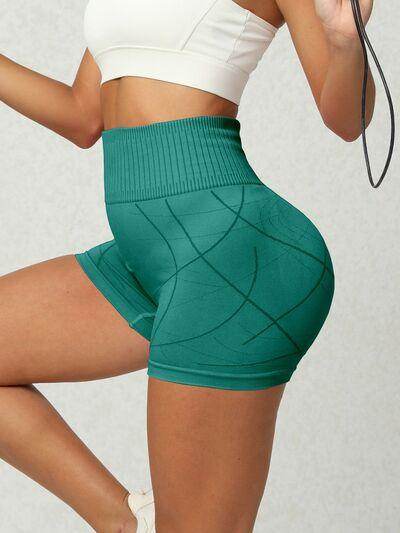 High Waist Active Shorts for Women with Stretch Fabric