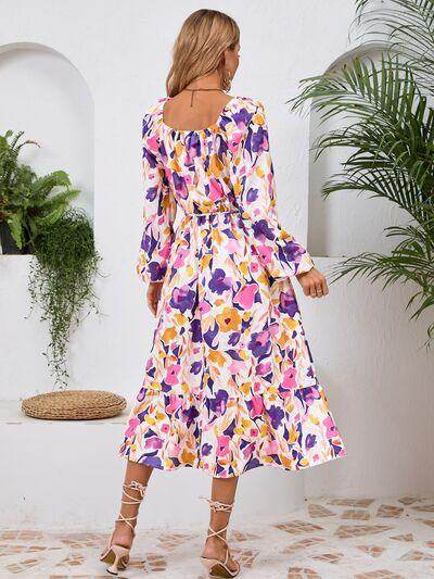 Stylish Printed Long Sleeve Midi Dress for All Occasions