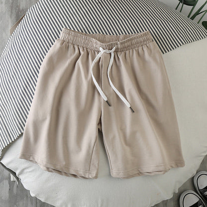 Mens Solid-Color Sports And Leisure Shorts