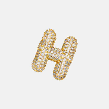 Inlaid Zircon Bubble Initial Necklace for Elegant Style