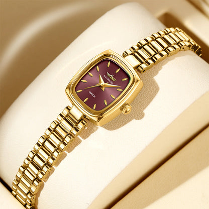 Niche Vintage Petite Gold Watch For Women