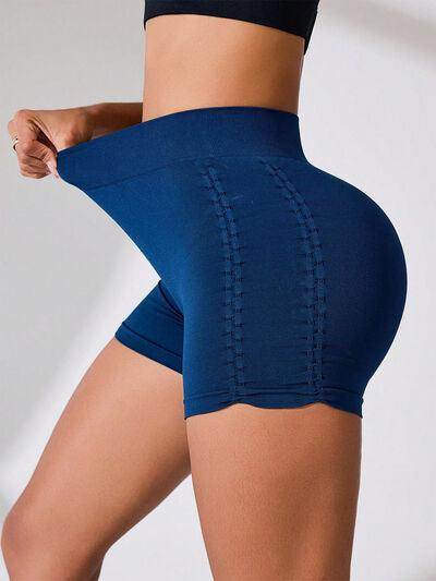 Side Ruched High Rise Active Shorts for Women Fitness