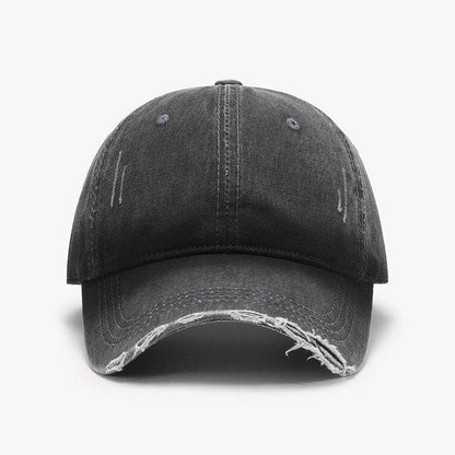 Distressed Washed Adjustable Baseball Cap for All Seasons
