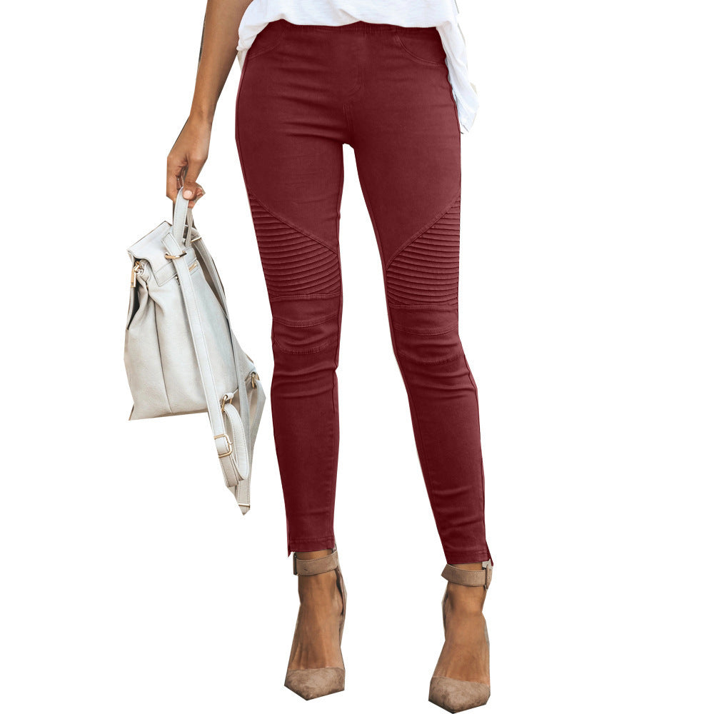 Stylish Womens Casual Slim-fit Stretch Pants