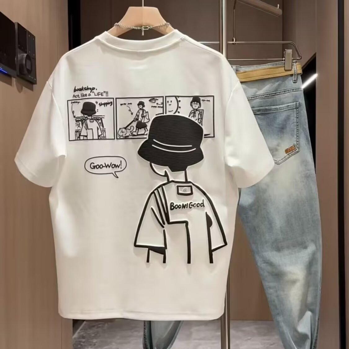 Brand Short Sleeve Ins 100 Cotton Coat Summer Men&
