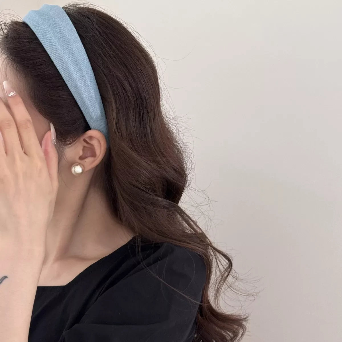 Denim Padded Wide Headband