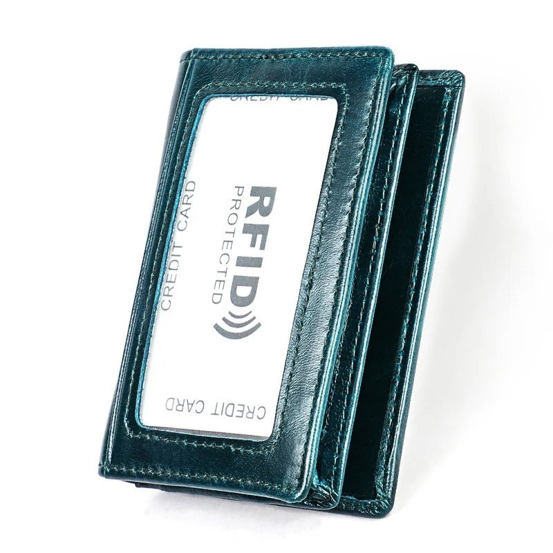 Leather RFID Anti-theft Card Holder