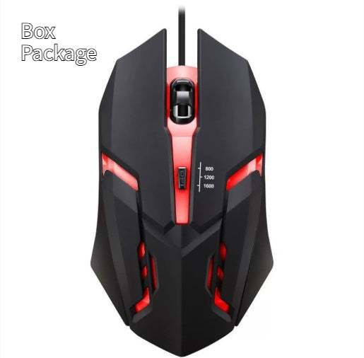 Wired Mouse Computer E-sports Colorful Breathing Light Luminous USB Office Gaming