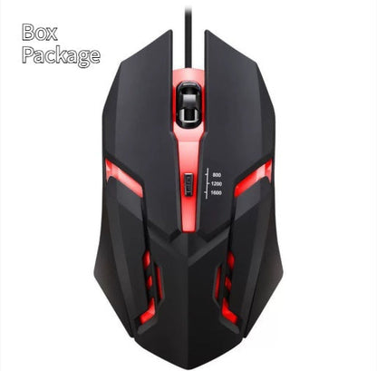 Wired Mouse Computer E-sports Colorful Breathing Light Luminous USB Office Gaming