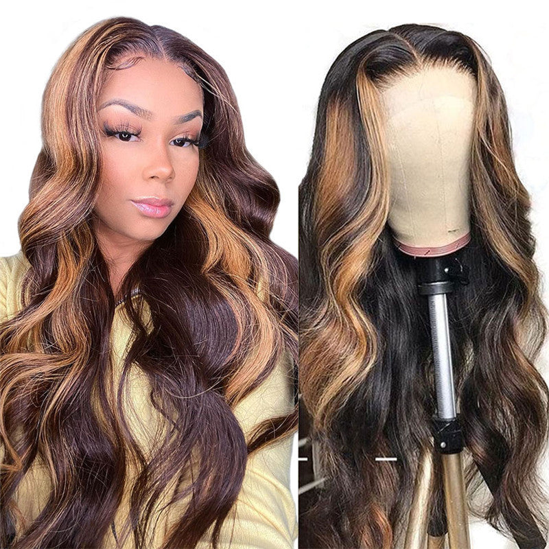 Long Curly Synthetic Wig with Rose Net - Women&