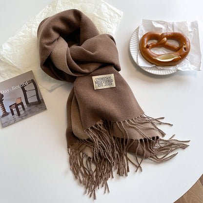 Double-sided Artificial Cashmere Scarf Women&