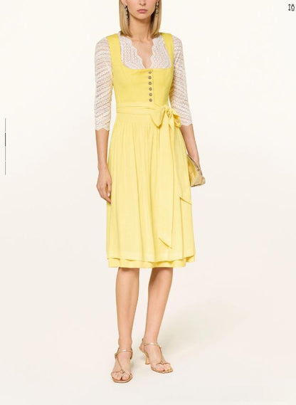Lace-up Bow Long French-style Dress Elegant For Workwear