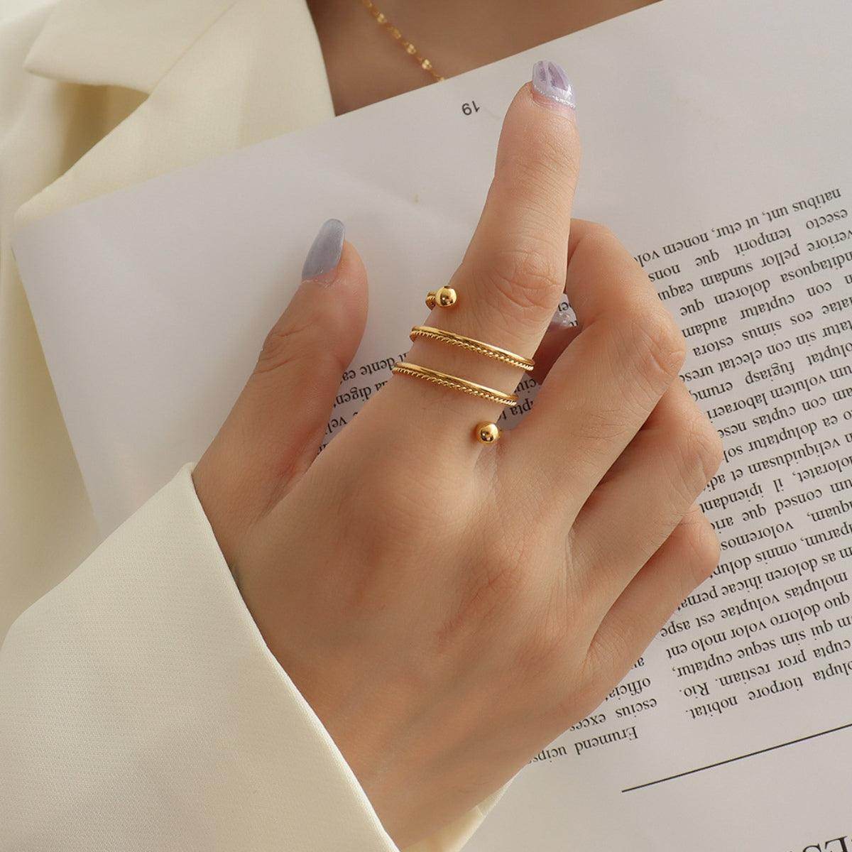 Titanium Steel Wrap Ring for Stylish Everyday Wear