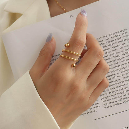 Titanium Steel Wrap Ring for Stylish Everyday Wear