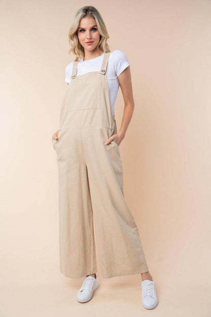 White Birch Sleeveless Wide Leg Jumpsuit for Women
