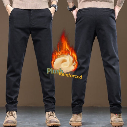 Chaolunbu Mens Light Mature Casual Pants Straight