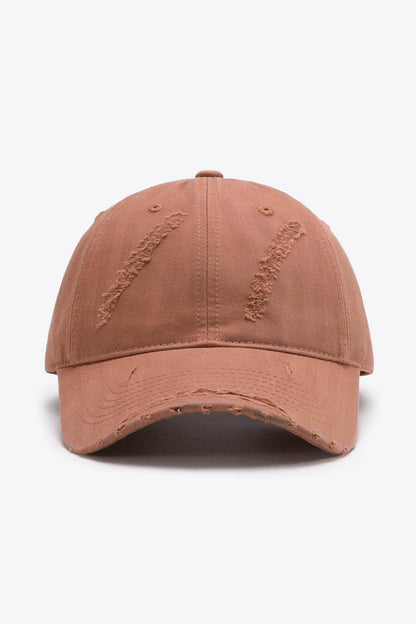 Distressed Adjustable Baseball Cap for Casual Style