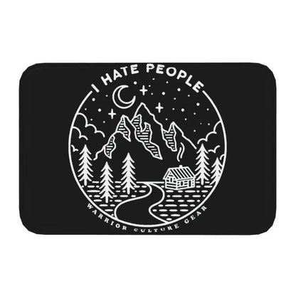 River Scenery Flocked Floor Mat Ground Protection Mat