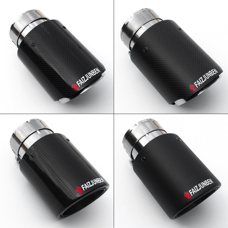Carbon Fiber Stainless Steel Car Exhaust Pipe Modification