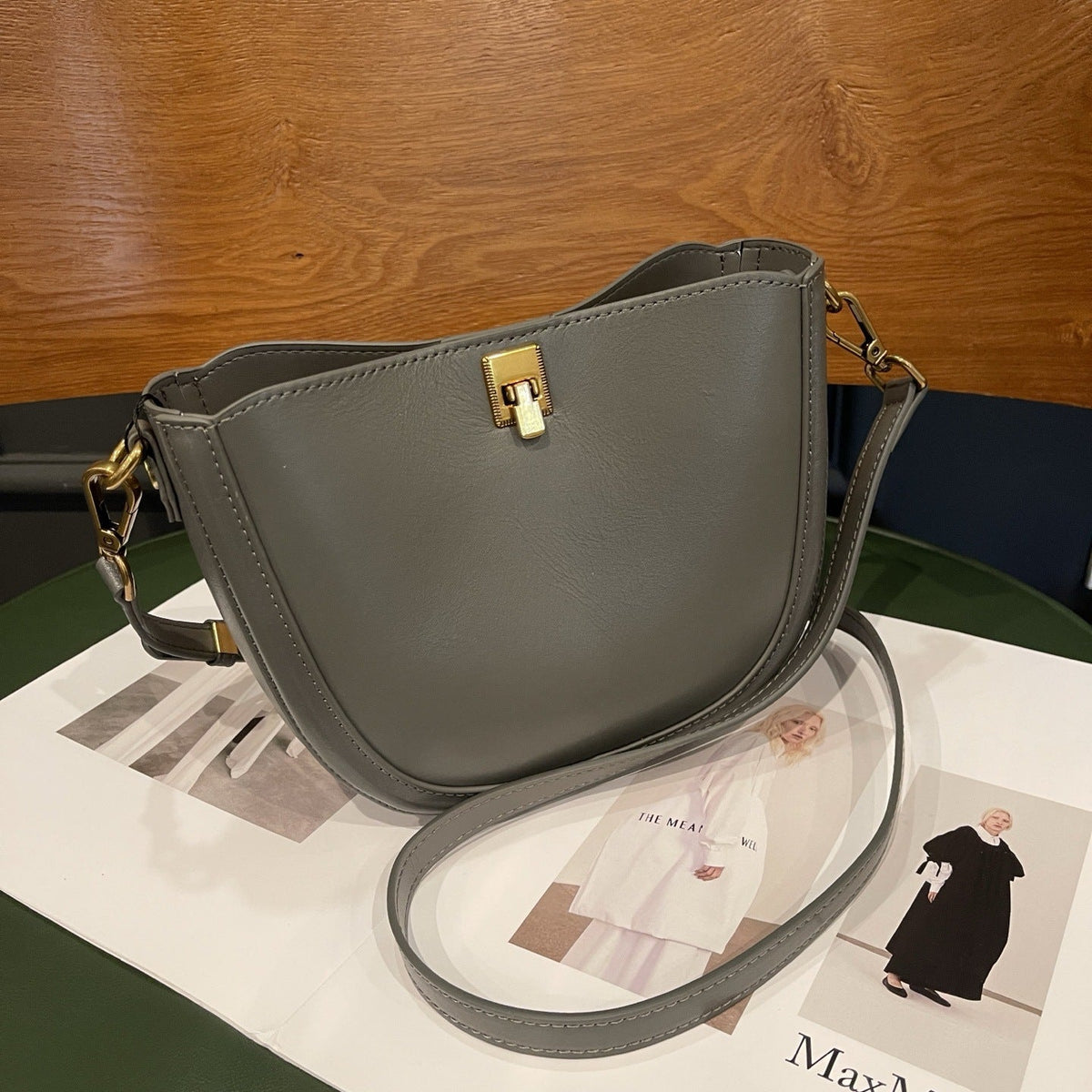 New Genuine Leather Saddle Bag, Versatile Commuter Women&