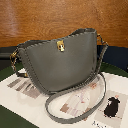 New Genuine Leather Saddle Bag, Versatile Commuter Women&