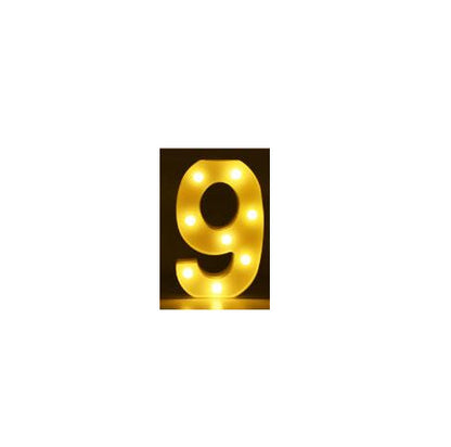 Luminous LED Letter Number Night Light English Alphabet Number Battery Lamp Romantic Wedding Christmas Party Decoration
