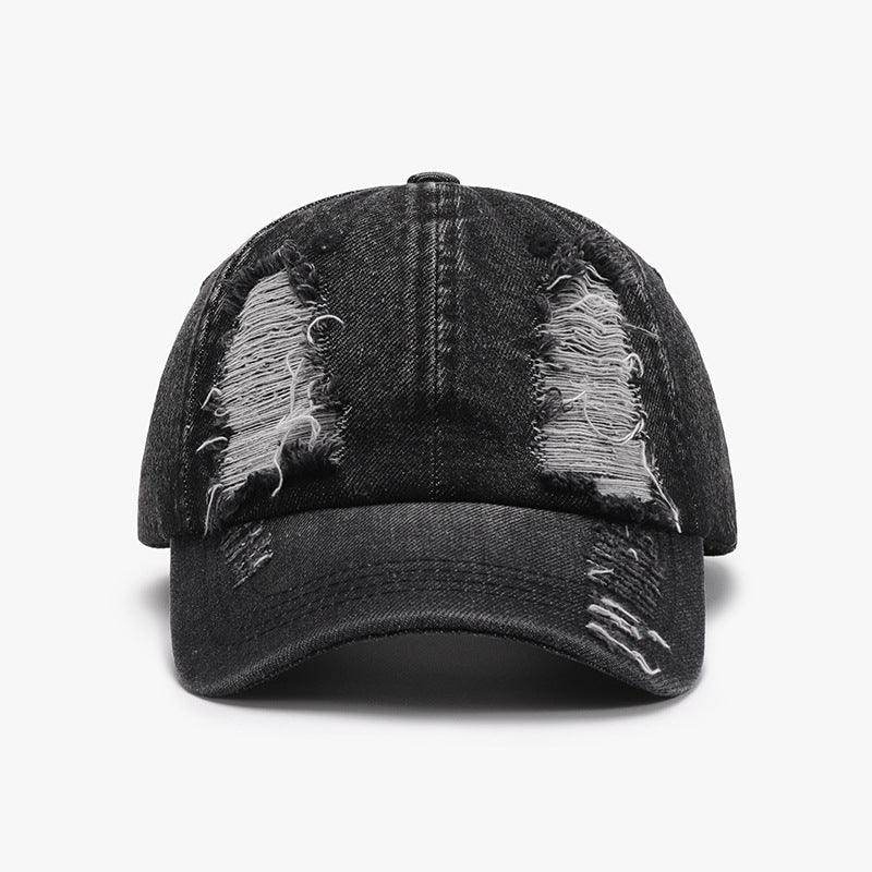 Distressed Cotton Baseball Cap for Casual Style and Comfort