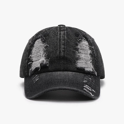 Distressed Cotton Baseball Cap for Casual Style and Comfort