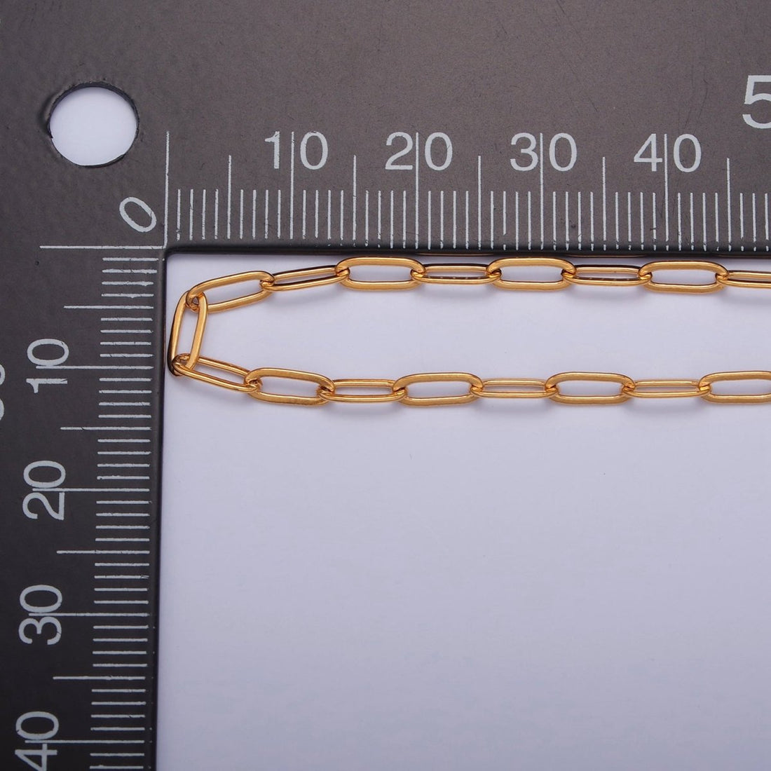 Cable Link Unfinished Chain, 7.3mm x 2.8mm, 24k Gold Filled Chain 19.5 inch long | WA-1383 Clearance Pricing