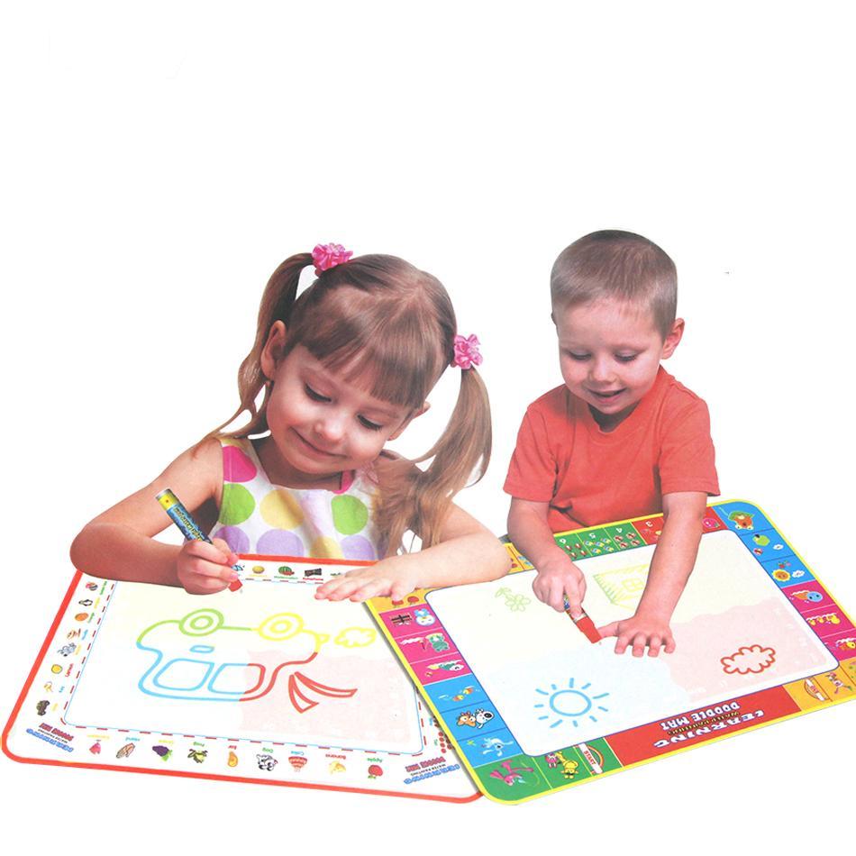 Baby Kids Drawing Water CDarpet with Magic Pen Doodle Painting Picture Water Drawing Play Mat in Drawing Toys Board Gift