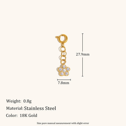 European And American Cross-border Spring-ring Pendant Stainless Steel Plated