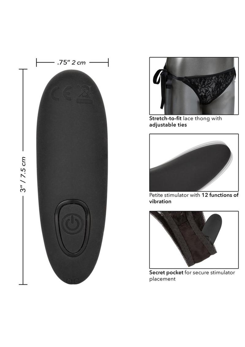 Calexotics Rechargeable Lace Thong Panty Vibrator