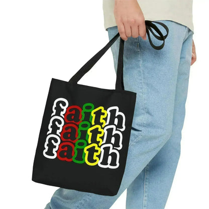 Large Tote Bag Faith Christian Inspiration Biblical Motivation Print