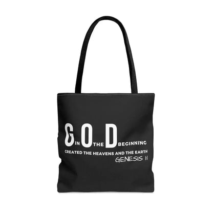 Large Tote Bag God in the Beginning Print