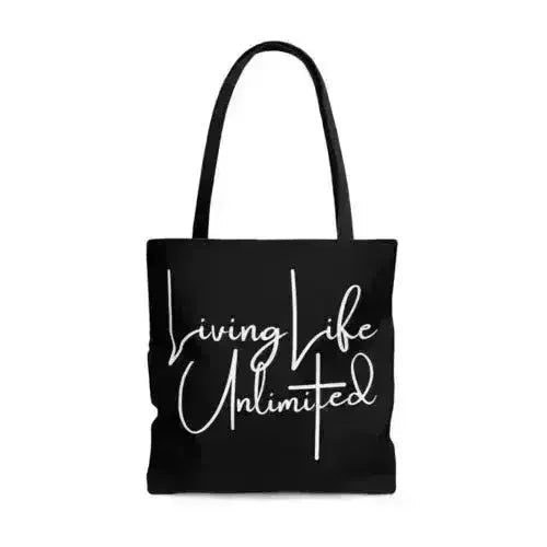 Large Tote Bag Living Life Unlimited - Inspirational Motivation