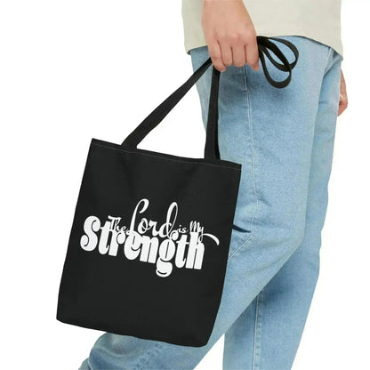 Large Tote Bag the Lord is my Strength Print